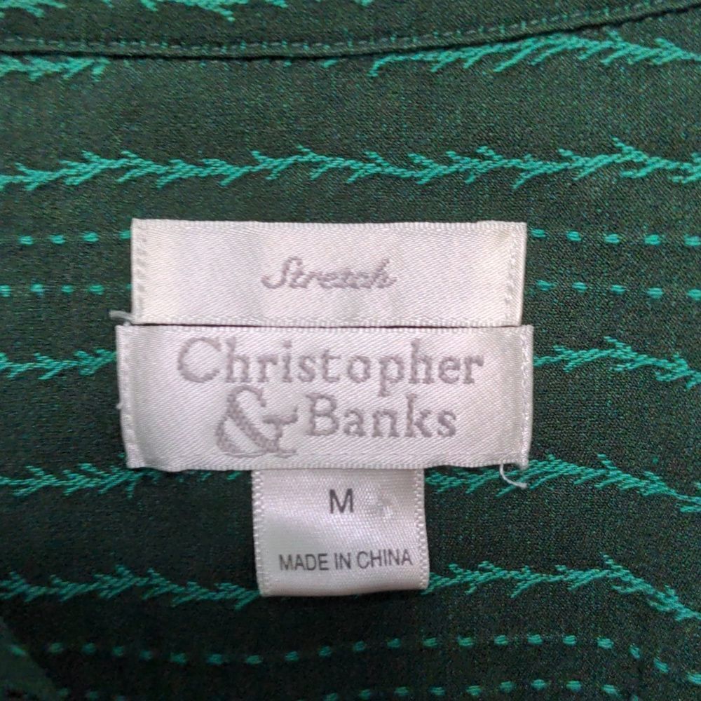 Christopher & Banks Deep Green Vine Jacket Sz M - Picture 8 of 9